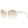 Swarovski Sonnenbrille SK0136 25G 58 Occhiali da Sole, Bianco (Weiß), 58.0 Donna