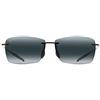 Maui Jim Unisex Lighthouse Sunglasses, Grey Lighthouse Gloss Bla, with Patented PolarizedPlus2 Lens Technology