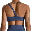 NCTCITY Reggiseno Sportivo da Donna Monospalla Yoga Fitness Bra Crop Tops Senza Ferretto con Imbottito Rimovibile per Allenamento Ginnastica Jogging