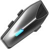 ASMAX S1 Interfono Moto, Comunicazione Bluetooth con Controllo Vocale, Interfono Mesh per 8 Piloti, Ricarica Rapida/Universale/Cancellazione del Rumore/IP67 Impermeabile, Singolo