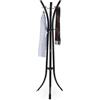 Relaxdays Appendiabiti da Terra, Attaccapanni Moderno, per Corridoio, Ingresso, 9 Ganci, 175 cm, Metallo, Nero