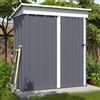 UDPATIO Capanno in metallo per esterni 162 x 92 x 180 cm, deposito da giardino, impermeabile per attrezzi, tosaerba, acciaio zincato con porta chiudibile a chiave per cortile, patio, Verde chiaro