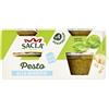 Sacla Saclà, Pesto alla Genovese 4xME, Senza Aglio, Condimento per Pasta e per Arricchire i Tuoi Piatti, con Basilico Italiano, 4 Monoporzioni da 45g, 180g