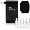 Overmax AD-10 Etilometro, Misuratore Personale di Alcol, Misura di precisione +/- 0,05 ‰ / 0,005% BAC, 15 boccagli, Tempo di Risposta 5 Secondi Memoria di Misura, Calibrazione, Batterie 2 x AAA