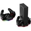 AARONMEI Supporto di raffreddamento e stazione di ricarica per Xbox Series S con luce RGB, caricatore doppio controller e accessorio ventola di raffreddamento con 2 pacchi batteria ricaricabili (nero)