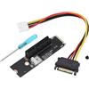 YINETTECH Chiave per Scheda Riser Slot M.2 NGFF A PCI-E X4 Porta SSD M 2260 2280 per Adattatore PCIE con Cavo di Alimentazione SATA Compatibile con Miner Mining
