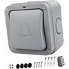 Baoblaze Interruttore a pulsante campanello campanello sistema IP66 impermeabile parete garage apriporta controllo accessi per casa, magazzino esterno, BE32M