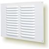 Nordborn Griglia di ventilazione in metallo da 25 x 20 cm, con zanzariera (25x 20 cm, colore bianco)