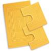 SpazioTessile Tappeto Bagno Scendi Doccia Spugna cm 45x60-60x90-60x120-60x180 Cotone Greca Made in Italy (Giallo, Set 3 Pezzi)