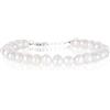namana Bracciale da donna in argento Sterling 925, con perle d'acqua dolce, per donna e ragazza, bracciale con perle coltivate bianche da 7 mm