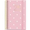 Miquelrius - Agenda 2025, Agenda annuale 80 x 120 mm, Agenda giorno pagina, copertina in cartone foderato plastificato, spirale, chiusura elastica, carta 80 g/m², spagnolo, inglese e portoghese, polka