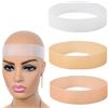 Eterspr 3 Pezzi Elastica in Silicone per Parrucca, Fascia in Silicone Resistente al Sudore, per Estensioni dei Capelli della Parrucca (Bianco, Marrone Scuro, Marrone Chiaro)