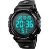 kieyeeno Orologio Digitale Sportivo da Uomo, Impermeabile 5 Atm Face Outdoor sport LED Orologio, Retroilluminazione a LED, Cronometro, Sveglia e Timer