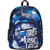 Seven Zaino Scuola Adavanced Detach, Blu, Retrocolor, Doppio Scomparto Con Tasca Staccabile Uso Zainetto, Tasca Porta PC, Tasca Porta Borraccia, Zaino Medie e Superiori, Bambino Ragazzo