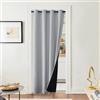 PONY DANCE Tende Oscuranti per Interni Tende Camera da Letto Tende con Anelli Tende Termiche Isolanti per Interni Tende Soggiorno Moderne 1 Pezzo 140x220 CM, Grigio Chiaro