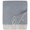 LINEN & COTTON Soffice Calda Coperta Copriletto Plaid Sofia con Frange - 100% Pura Lana Neozelandese, Grigio Blu (130 x 170 cm) per Sofa Divano Sedia Soggiorno Letto Viaggio Picnic Esterno Inverno