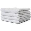 Carenesse Set di Asciugamani da 4, 50 x 100 cm, qualità premium di hotel, design a nido d'ape e bordo della scatola, 100% cotone, bianco