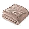 FARFALLAROSSA Coperta Plaid Pile, Coperta Matrimoniale 210 x 240 cm Flanella, Coperta Divano Super Grande Caldo Morbida - Beige