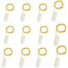 AuFiiy Luci LED a Batteria 12 pezzi 1M 10 LED, Filo di Rame Flessibile Impermeabile per Feste, Natale, Matrimoni, Decorazioni