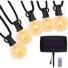 SOLMIRA Catena Luminosa Esterno Solare, 25 LEDs a Forma di Lampadina, 7,6 M, 4 Modalità, Certificato CE e RoHS