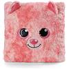 NICI Cuscino di peluche GLUBSCHIS gatto Dreamie 30x30cm rosa - Soffice cuscino per bambini, bambine, neonati e amanti dei peluche - Ideale a casa, all'asilo o in viaggio
