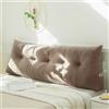 Treer Cuscino da Lettura per Letto, Lusso Grande Cuscino Schienale Divano Cuscino Lombare per Testiera Wedge Cuscino Cuscino di Supporto Cuscini per Poggialetto (80 * 40 * 12cm,Marrone)
