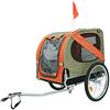 HUOLE Rimorchio Bici e Carrello Jogging per Animali 2-in-1 Pieghevole con Finestre Trasportino Passeggino Carrello Cani Gatti (137 * 73 * 90 cm (arancione))