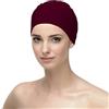 CAREBELL Cappello Oncologico per Dormire - Modello Natalia in Varie Tonalità, Tessuto di Cotone, specifico per Chemioterapia e Alopecia, bordeaux, Taglia unica