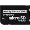 Xahpower Adattatore per Scheda di Memoria Micro SD per PSP, Scheda Micro SD TF a Memory Stick PRO Duo Scheda MagicGate per Sony Playstation 1000/2000/3000, PSP Slim, Fotocamera, Handycam