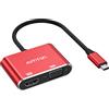 AVMTON Adattatore USB C a HDMI e VGA 4K per MacBook, MacBook Air, Chromebook Pixel