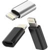 Kefiany Adattatore da Lightning a Micro USB (3 Pack) per iPad Air per Apple per iPhone 14 13 Pro Micro USB Femmina Spinotto Cavo a Lightning Maschio Cavi Jack Spinotto Convertitore mc-to-L