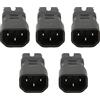 Estink 5PCS Adattatore IEC320 da C14 a C15, 250V 2.5A 10A Adattatore di Alimentazione IEC da C14 a C15 PDU Presa per Computer TV Stampante Monitor