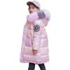 Lengender Piumino Superficie Brillante Cappotto Ragazza Caldo Giacca Inverno Autunno Parka Con Cappuccio Pelliccia Pelliccia Giacca Sportiva (130, Rosa)