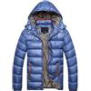 Generic Giacca in cotone imbottito in cotone rimovibile cappotto invernale caldo ispessimento cappello da uomo cappotti da uomo giacche cappotti di lana per uomo, Blu, M