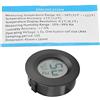 Garosa Mini termometro forma rotonda di temperatura LCD digitale Monitor camera interna tondo misuratore di umidità per umidificatori casa serra babyroom rettile incubatore(black)