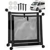Vicera - Rete portaoggetti per camper, rete portaoggetti per roulotte, rete per bagagli, rete per auto, organizer per autobus, barche, uso domestico, set di 2, colore: nero