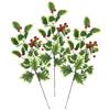 Flair Flower Ramo artificiale di Ilex con bacche, 47 cm, set da 3 pezzi, rami di bacche, rami decorativi, rami artificiali, per ghirlande dell'Avvento, ghirlande, vaso da terra, decorazione natalizia, fiori