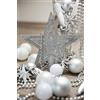 HEITMANN DECO Set di 50 decorazioni per albero di Natale con pizzo - decorazioni natalizie in plastica bianca argento da appendere