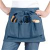 La cordeline - Grembiule corto Multitasche Misto Taglia Unica Puro Cotone Cloris Blu Guesde