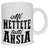 thedifferent Tazza Colazione Latte thè Mug Relax con grafica simpatica - Mi Mettete Tutti Ansia - idea regalo compleanno natale