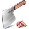 univinlions mannaia da cucina A codolo pieno,mannaia giapponese per carne | E ossa,coltello da macellaio estremamente affilato, mannaia forgiata A mano, mannaia da macellaio per cucina campeggio BBQ