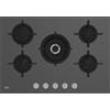 Beko Piano Cottura da Incasso 75 cm 5 Fuochi Gas High Efficiency Cristallo zara grey - Grigio pietra Griglie in ghisa Beko HILW75222SZG - HILW 75222 SZG