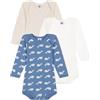 Petit Bateau A0BG1 Body A Maniche Lunghe Unisex - Bimbi 0-24 Variante 1 3 Anni