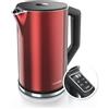 Arendo - Bollitore in acciaio inox con regolazione della temperatura 40-100 gradi in incrementi 5 - Design a doppia parete - Modello ELEGANT - 1,5 litri - 2200 W - Bollitore per tè con indicatore di