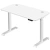 Scrivania ANUKI, 120x60cm, Moderna e Versatile, Struttura in Metallo, Regolabile in Altezza, Bianco