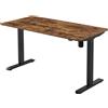 Scrivania per PC MONTBLANC, 140x60cm, Regolabile in Altezza Elettronicamente, Noce