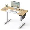 Scrivania per PC KOLIMA, 120x60cm, Regolabile in Altezza, Struttura in Acciaio, Piano Bianco