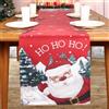 COLOFALLA Runner da Tavolo Natalizio Corridore da Tavolo Renna Tovaglia Natalizia Copritavolo Babbo Natale Decorazioni Natalizie Tavola Centrotavola Natale Cucina Fai da Te (A)