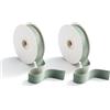 CHUQING Set di 2 rotoli di nastro in velluto, verde, verde salvia, decorativo, in tessuto, 25 mm x 9 m