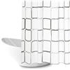 BOZKAA Tenda da doccia, impermeabile, 180 x 200 cm, lavabile, ad asciugatura rapida, in poliestere, con 12 anelli per doccia, colore bianco (scatola)